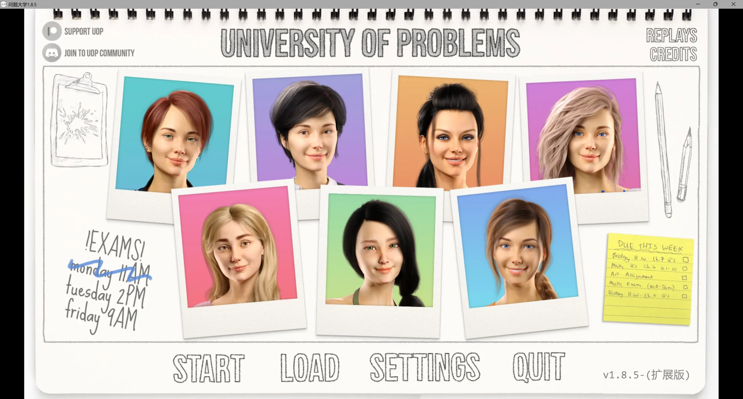【欧美SLG/AI汉化/沙盒】 问题大学v1.9.0 Extended AI汉化版【PC/14.1G/更新】(别名：学院情缘)University of Problems [v1.9.0 Extended]illusion中国i社Steam游戏下载